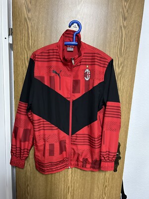 rot schwarze AC Milan Trainingsjacke