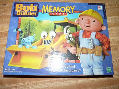 2001 Milton Bradley Hasbro Bob The Builder Memory Game Preschool Kids ...