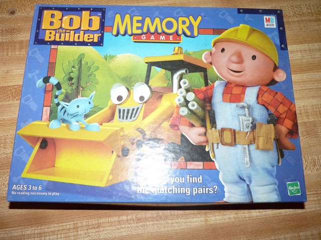 2001 Milton Bradley Hasbro Bob The Builder Memory Game Preschool Kids ...