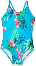 Kanu Surf Big Girls' Chloe Beach Sport 1-Piece Swimsuit, Leonie, Blue, Size 14