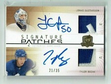 09-10 UD The Cup Signature Patches  J Gustavsson--T Bozak  /35  Patches  Autos