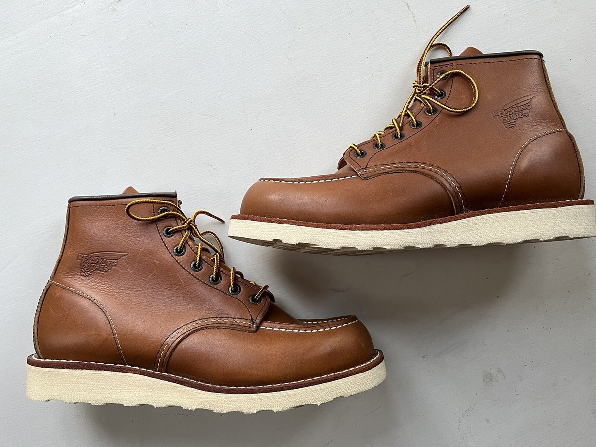 New In Box Red Wing 10875 6” Leather Moc Toe Work Boots Mens 9 D