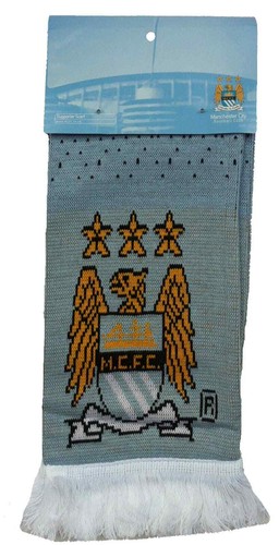 Manchester City Official Licensed Jacquard Scarf BNIP EPL Football - Picture 2 of 3