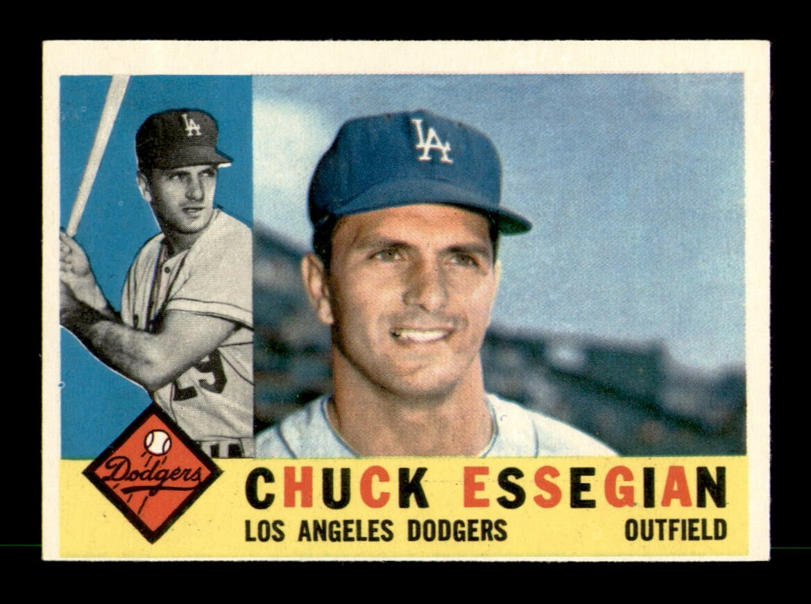 1960 Topps #166 Chuck Essegian NM Vintage Baseball Card OBGcards