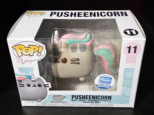 PUSHEENICORN FUNKO POP SHOP LIMITED EDITION VINYL FIGURE TRI-COLOR TAIL PUSHEEN