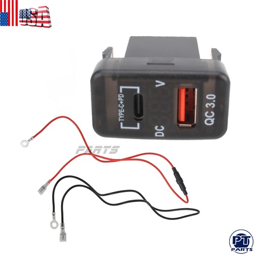 Car Type-C USB Charger Adapter Voltmeter For Toyota Tacoma 4Runner Tundra RAV4 - 第 1/13 張圖片