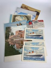 6 Cruise Ship CUNARD RMS Queen Elizabeth Menus Nov 1955 Steamship
