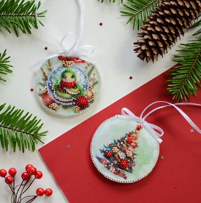 Abris Art Bead Embroidery Kit Decoration - Festive snake