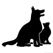 Dog And Cat - Decal Sticker - Multiple Colors Sizes - ebn6592