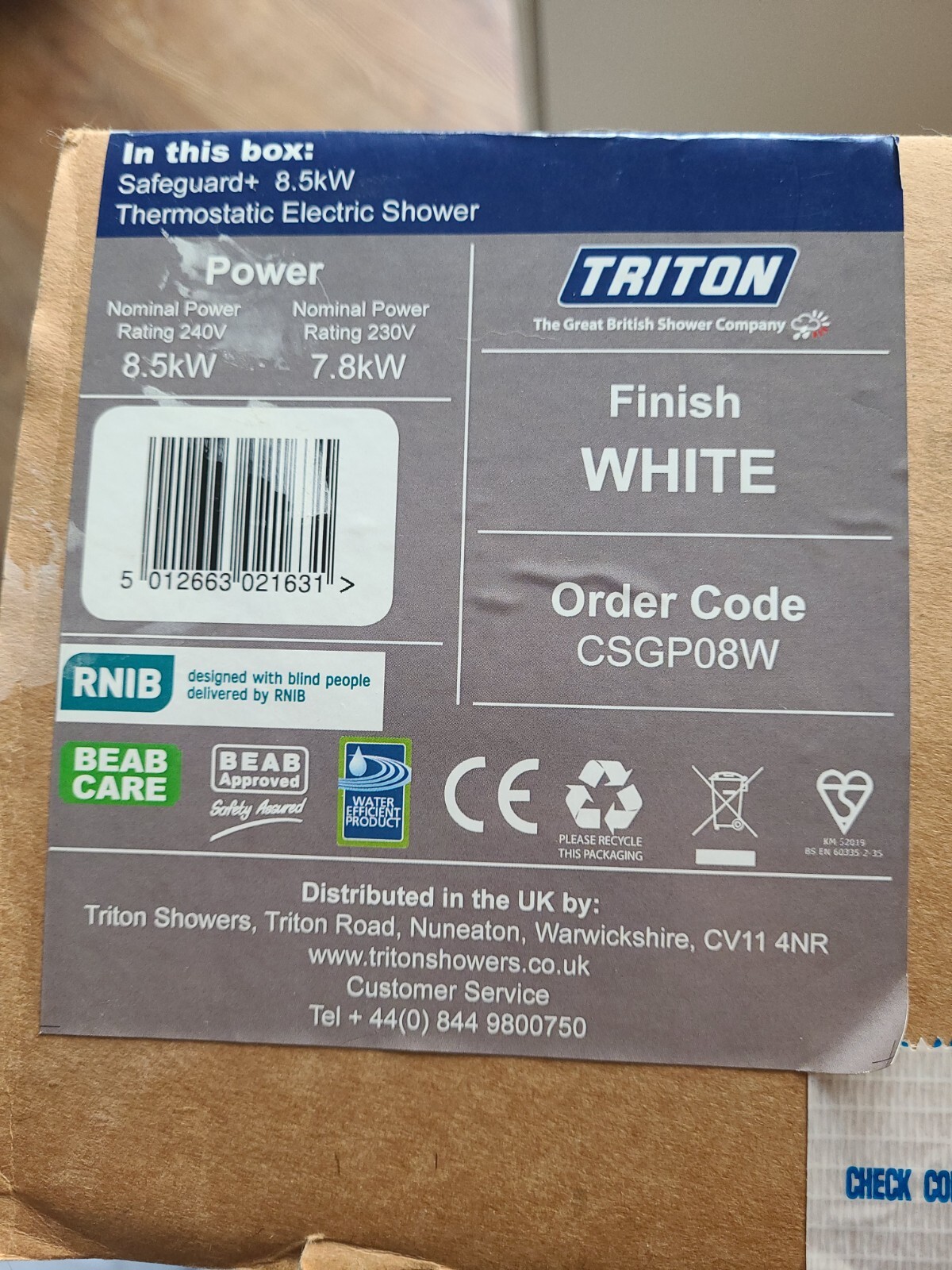 triton electric shower 8.5kw eBay