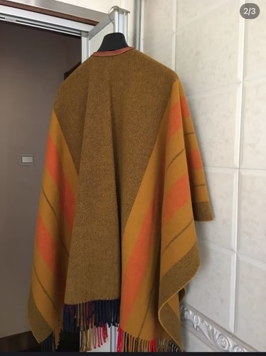 Women Cashmere Wool Autumn Winter Tassel Striped Cape Cloak Poncho Wraps Gift - Picture 3 of 12