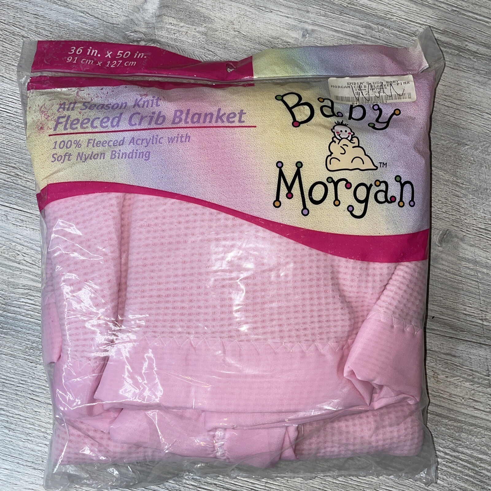 Vintage (Original) Baby Pink Receiving Blanket eBay