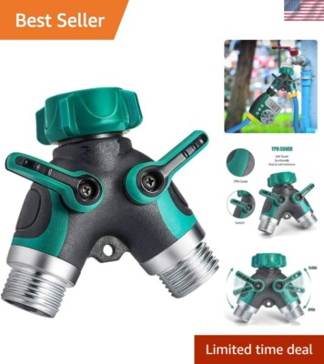 #ad 2 Way Hose Splitter with Extra Rubber Washers Perfect for Any Garden $9.99