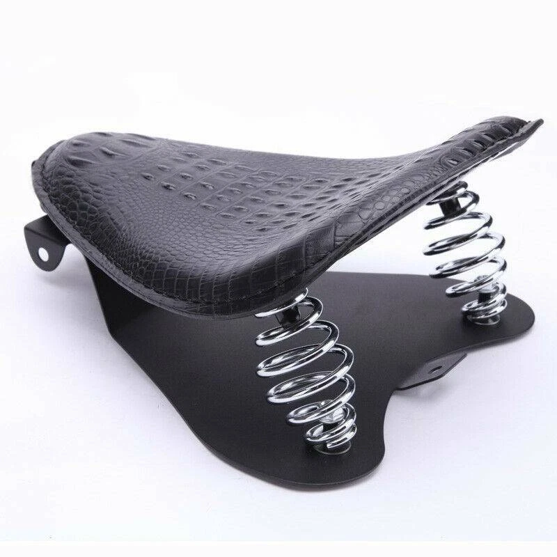 MOTORCYCLE ALLIGATOR BOBBER SOLO SEATS SPRING BLACK FOR HARLEY SPORTSTER CHOPPER - Image 3 of 4