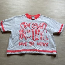 Vintage Ocean Pacific 90s Cropped Top T Shirt Neon M Surf Beach