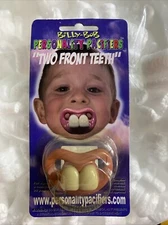 Billy Bob Baby Buck Teeth Funny Pacifier Two Front Teeth New Sealed!