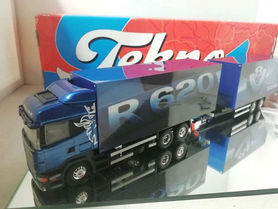 TEKNO HOLLAND SCANIA R620 V8 HIGHLINE TRUCK TRAILER IN BLUE 1:50 - Photo 4/4