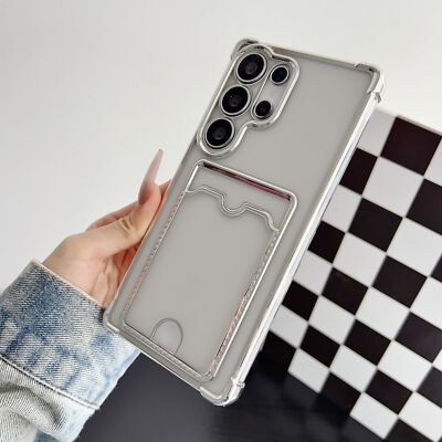 Fr Samsung Galaxy Note 20 S25 Ultra S24 FE S23 S22 S21 S20 Slim Card Wallet Case