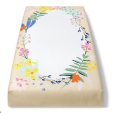Cloud Island Crib Fitted Sheet Floral Wreath Pink Green Yellow New Baby
