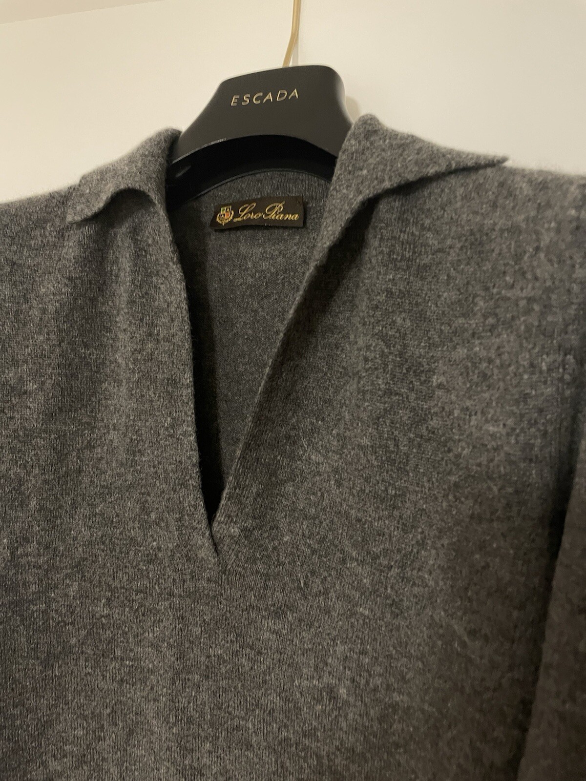 Loro Piana Beautiful Cashmere Jumper Grey Small Polo Shirt Polo Golf