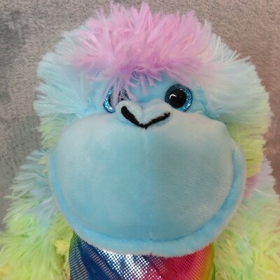 MAYAN TROPICAL Gorilla Plush Rainbow Monkey Soft Hanging Grippy