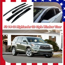 Fits Toyota Highlander 2014-19 Wind Window Vented Rain Visor 3D Mugen Sun Guards