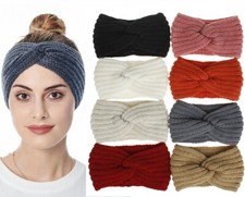 Twisted Knitted Headband Women Stretchy Woolly Head Band Crochet Knot Hairband 