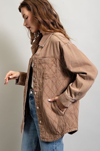 BNWT BEAUTIFUL Quilted button down women's jacket/shacket shirt vintage-western - Picture 9 of 10