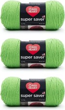Red Heart Super Saver Spring Green Yarn - 3 Pack of 198g/7oz - Acrylic - 4 Me...