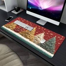 40 90cm1pc Christmas Scene Design Mouse Pad - Large Non-Slip Rubber Base, Festiv