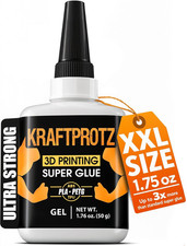 3D Printing Super Glue Gel 1.75 oz, PLA ABS PETG TPU Instant Adhesive, Non Drip