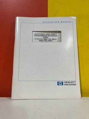 HP 06060-90005 6060A Electronic Load Family Operating Manual and Programming