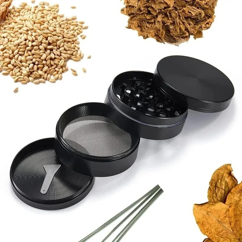 4 Layer 3 inches LARGE Portable Zinc Alloy Grinder Herb & Spice Tobacco-Grinder