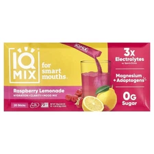 IQMIX®, Hydration + Clarity + Mood Mix, Raspberry Lemonade, 20 Sticks, 0.28 oz