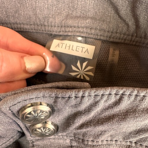 Athleta Grey Nylon High Waisted Wide Leg Dipper Hiking Pants Size 4 - Picture 7 of 7