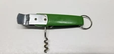 Vintage EKCO Can Bottle Opener Lime Green Retractable Corkscrew Multifunctional