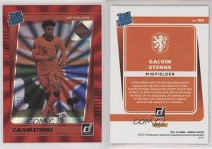 2021 Panini Donruss Road to Qatar Rated Rookie Holo Red Laser /99 Calvin Stengs