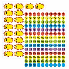 1560 Pcs Removable Garage Sale Price Stickers, 1400pcs 3/4" Yard Sale Price S...