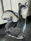Orrefors Mid Century Modern Crystal Squirrel Sculpture