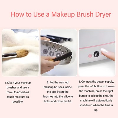 Make-up Pinsel Trockner 12 Stück Make-up Pinsel Löcher Elektrisch Kosmetik Automatisch Br FST