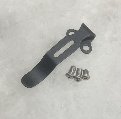 Black Pocket Clip For Spyderco Tenacious Ambitious Persistence Resilience Knife