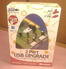 Xircom 2 Port USB PCI Adapter Card Apple PowerMac Mac G3 G4 G5 OS 9 Windows 95