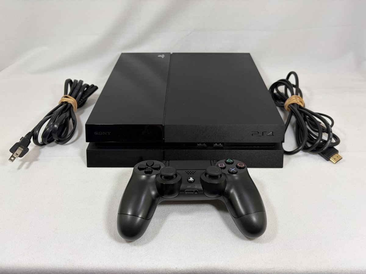 Sony PlayStation 4 PS4 500GB Console W Cables Controller Tested