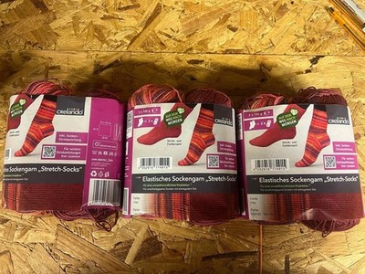 Createlli Odd Sockenwolle 4fädig lila gestreift 450g