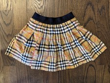 BURBERRY CHILDREN KIDS GIRL COTTON DRESS SKIRT SLIM VINTAGE CHECK 6Y AUTHENTIC