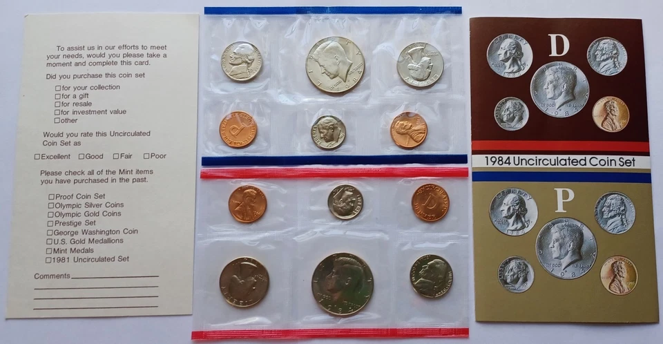 1984, 1985, 1988, 1989 US Mint Uncirculated Coin Sets w/ P&D Mints - Image 2 of 4