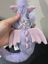 Jellycat Purple Dragon Bag Charm Plush Keychain Cute Gift NWT