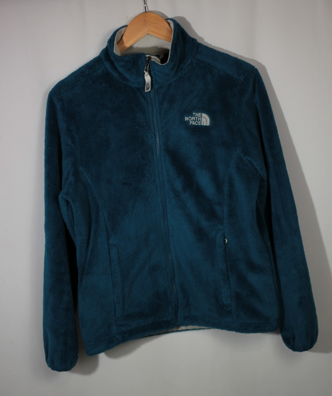 Womens The North Face blue fleece full-zip jacket