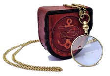 Magnifying Glass, Optical Magnifier Lens with Necklace Chain Monocle for Libr...