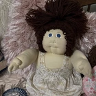 Vintage Cabbage Patch Kids Doll Xavier Roberts Signature-Blue Eyes, Brown Hair